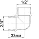 Кутник редукційний латунний 3/4″ЗР х 1/2″ЗР ливарний 1010Б - !NoName