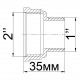 Перехідник редукційний латунний 2″ВР х 1″ЗР ливарний посилений 620-1Б - !NoName
