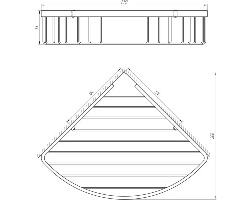 Полка угловая TOPAZ 4114