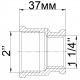 Муфта редукційна латунна 2″ВР х 1 1/4″ВР ливарна 322Б - !NoName