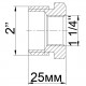 Футорка латунна 2″ЗР х 1 1/4″ВР ливарна 727Б - !NoName