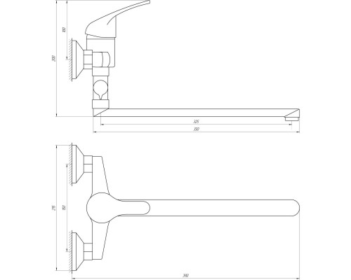 Змішувач для ванни Globus Lux Solly GLSO-0108 - Globus Lux