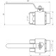 Кран кульовий прямий Q PROFESSIONAL 1 1/4″ ЗВ КР PN40 QP152 - Quality Professional