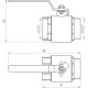 Кран шаровый прямой Q PROFESSIONAL 1 1/2″ НВ КР PN40 QP152