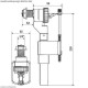 Клапан заповнення K.K.POL ZN2/110- 3/8″ ABS, бок. пластик - K. K. Pol