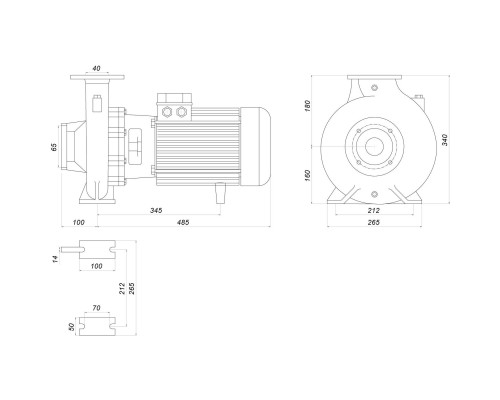 Насос моноблочний IR 40-200NA 11,0 кВт SAER (60 м3/год, 61 м) - SAER