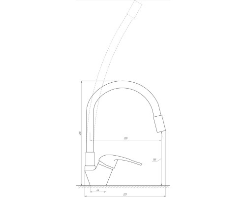 Змішувач для кухні EcoMix ENERGO E-GEZ-203SLR-BLACK - EcoMIX