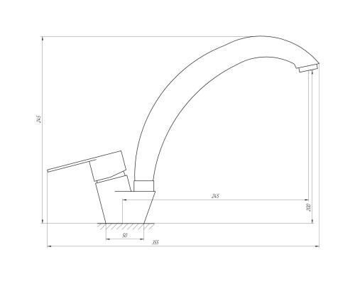 Змішувач для кухні Globus Lux MAIN SM-203S - Globus Lux