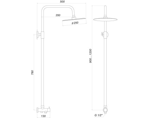 Душова колона Globus Lux ALPEN SB-BAR-0101 - Globus Lux