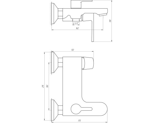 Змішувач для ванни Globus Lux Laguna GLA-0102N - Globus Lux