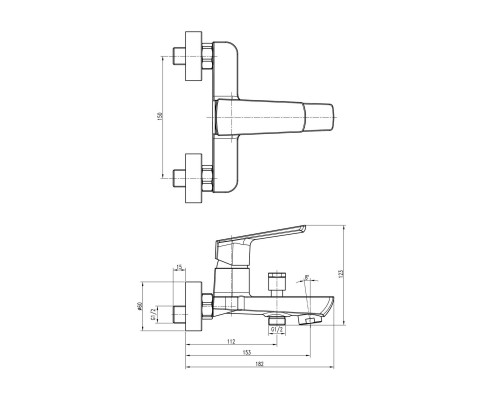 Змішувач для ванни TOPAZ LEXI TL 21101-H57-0 - TOPAZ