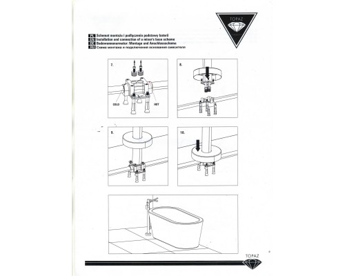 Змішувач для ванни TOPAZ BARTS TB 07113-H36 - TOPAZ