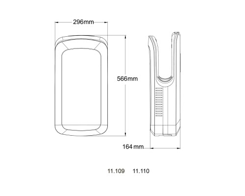 Сушарка для рук HOTEC 11.110 ABS Silver - HOTEC