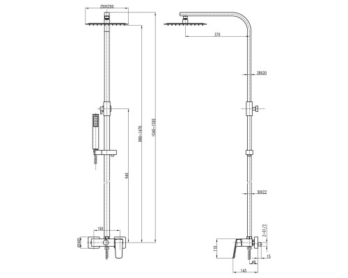 Душова система TOPAZ LEXI TL 21702-H57-00 - TOPAZ