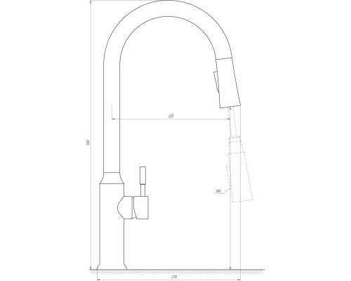 Смеситель для кухни Globus Lux ALPEN SBT1-2033