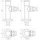 Набор Кран вентильный угловой с американкой SOLOMON LUX 1/2″ 7777 (2шт.) WHITE