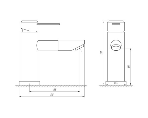 Змішувач для умивальника Globus Lux WIEN SBT2-101N - Globus Lux