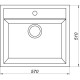 Гранитная мойка Globus Lux VOLTA черный 570х510мм-А0002