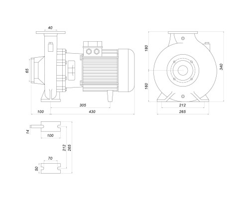 Насос моноблочный IR 40-200A 5,5 кВт SAER (48.8 м3/ч, 40 м)