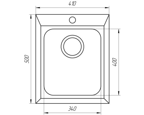 Гранітна мийка Globus Lux LAMA піщаний 410х500мм-А0004 - Globus Lux