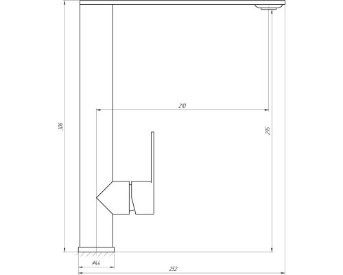 Змішувач для кухні Globus Lux RING SR-203-10 - Globus Lux