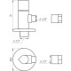 Кран напівобертовий кутовий з цангою SOLOMON 1/2″x3/8″ 9082 - Solomon