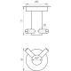 Гачок подвійний Globus Lux BS8415 чорний матовий SUS304 - Globus Lux