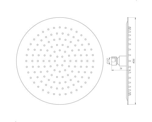 Душевая лейка Globus Lux ST-0250-R-BB