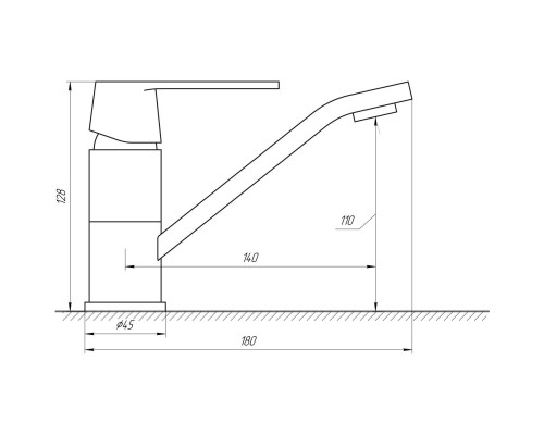 Змішувач для умивальника Globus Lux Laguna GLA-0203MQ-10-BB - Globus Lux