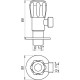 Кран вентильний кутовий Professional 1/2″X1/2″ NV-QP999 - Quality Professional