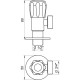 Кран вентильний кутовий Professional 1/2″X3/4″ NV-QP999 - Quality Professional