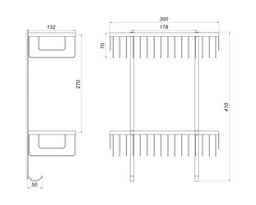 Поличка подвійна Globus Lux SQ9488 - Globus Lux