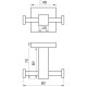 Гачок подвійний Globus Lux BQ9412 чорний матовий SUS304 - Globus Lux