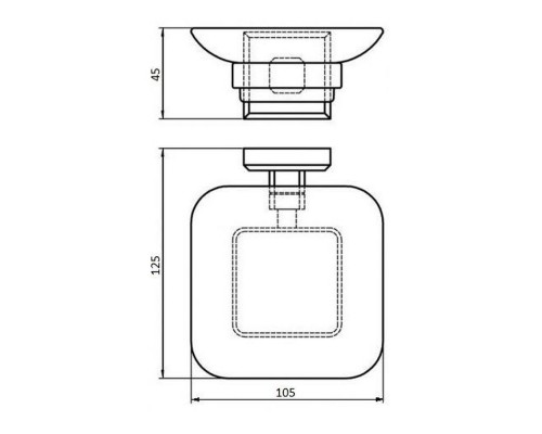 Мильниця одинарна Globus Lux BQ9408 чорна матова SUS304 - Globus Lux