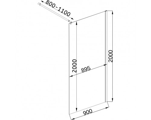 Душевая перегородка LEGA 90TC (90T) BRAVO (1уп.)