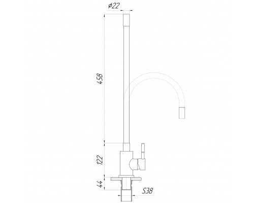 Змішувач для кухні Globus Lux ALPEN SBT1-203SB - Globus Lux