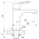 Змішувач для умивальника DOMINO BILBAO DBB-401 - DOMINO