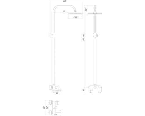 Душевая система Globus Lux DS0010