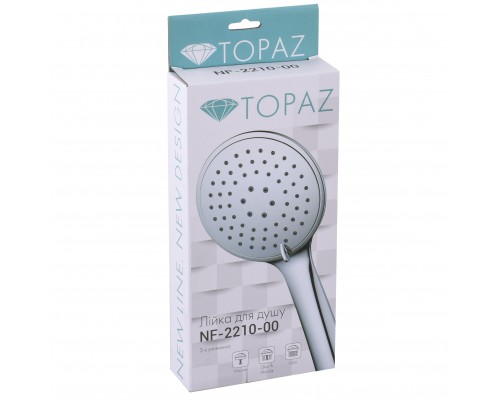 Душова лійка Topaz NF-2210-00 хром, пласт. 3-позиционная