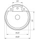 Гранітна мийка Globus Lux GURON графіт 480мм-А0001 - Globus Lux