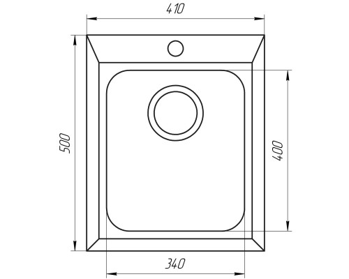 Гранітна мийка Globus Lux LAMA мигдаль 410х500мм-А0008 - Globus Lux