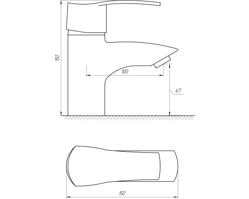 Змішувач для умивальника Globus Lux QUEENSLAND GLQU-101 - Globus Lux