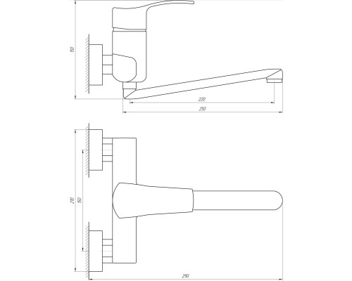 Змішувач для кухні Globus Lux QUEENSLAND GLQU-104 - Globus Lux