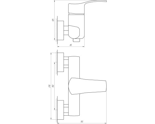 Змішувач для душу Globus Lux QUEENSLAND GLQU-105 - Globus Lux