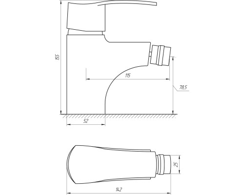 Змішувач для біде Globus Lux QUEENSLAND GLQU-106 - Globus Lux