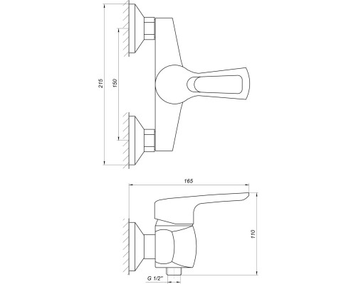 Змішувач для душу Globus Lux SEVA GLSV-0105 - Globus Lux