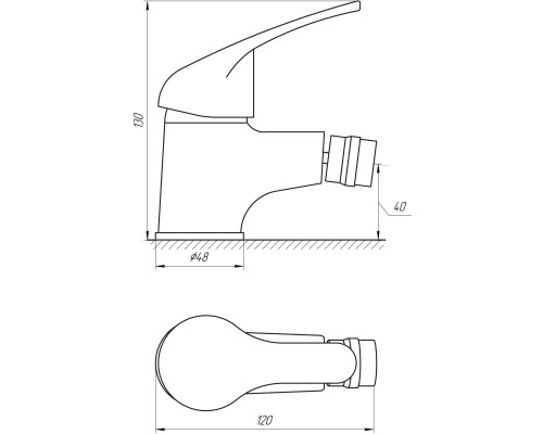 Смеситель для биде Globus Lux Solly GLSO-0106