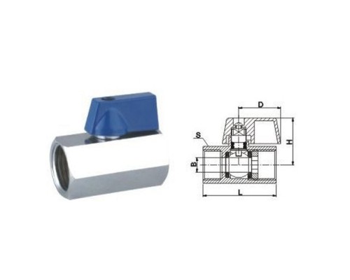 Кран кульовий міні SOLOMON 1/2″ ВВ NV-3024 (2шт. в упак.) - Solomon