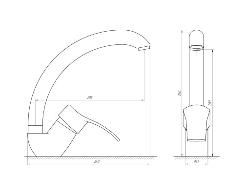 Змішувач для кухні Globus Lux QUEENSLAND GLQU-103S - Globus Lux