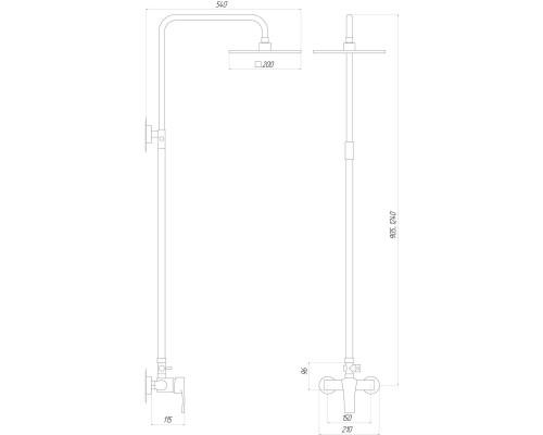 Душевая система Globus Lux QUEENSLAND GLQU-0077